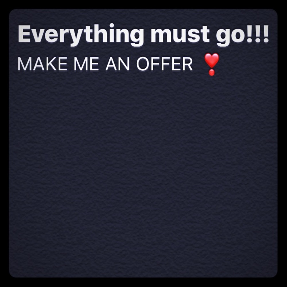 Hi all! Any reasonable offers accepted!